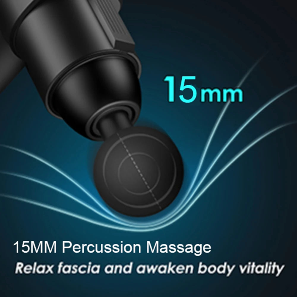 24V LCD Touch Adjustment Mini Massage Gun With LCD Display; 2 Gears; Deep Tissue Fascia