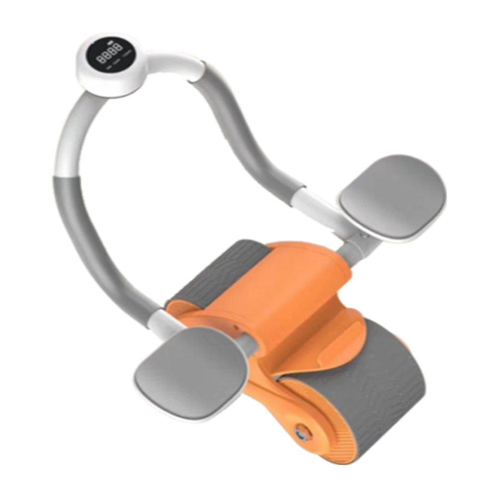 Indoor Home Exercise Flat Elbow Supporter 2 Wheel Ab Trainer Automatic Rebound Abdominal Wheel Roller