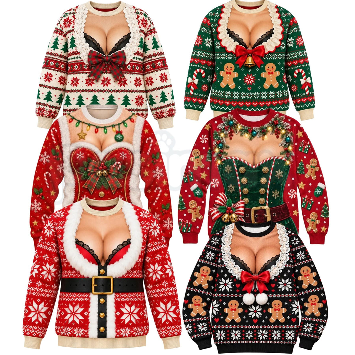 Funny Ugly Christmas Knitted Sweater – Hilarious Holiday Party Jumper, Festive Crewneck Pullover for Men & Women