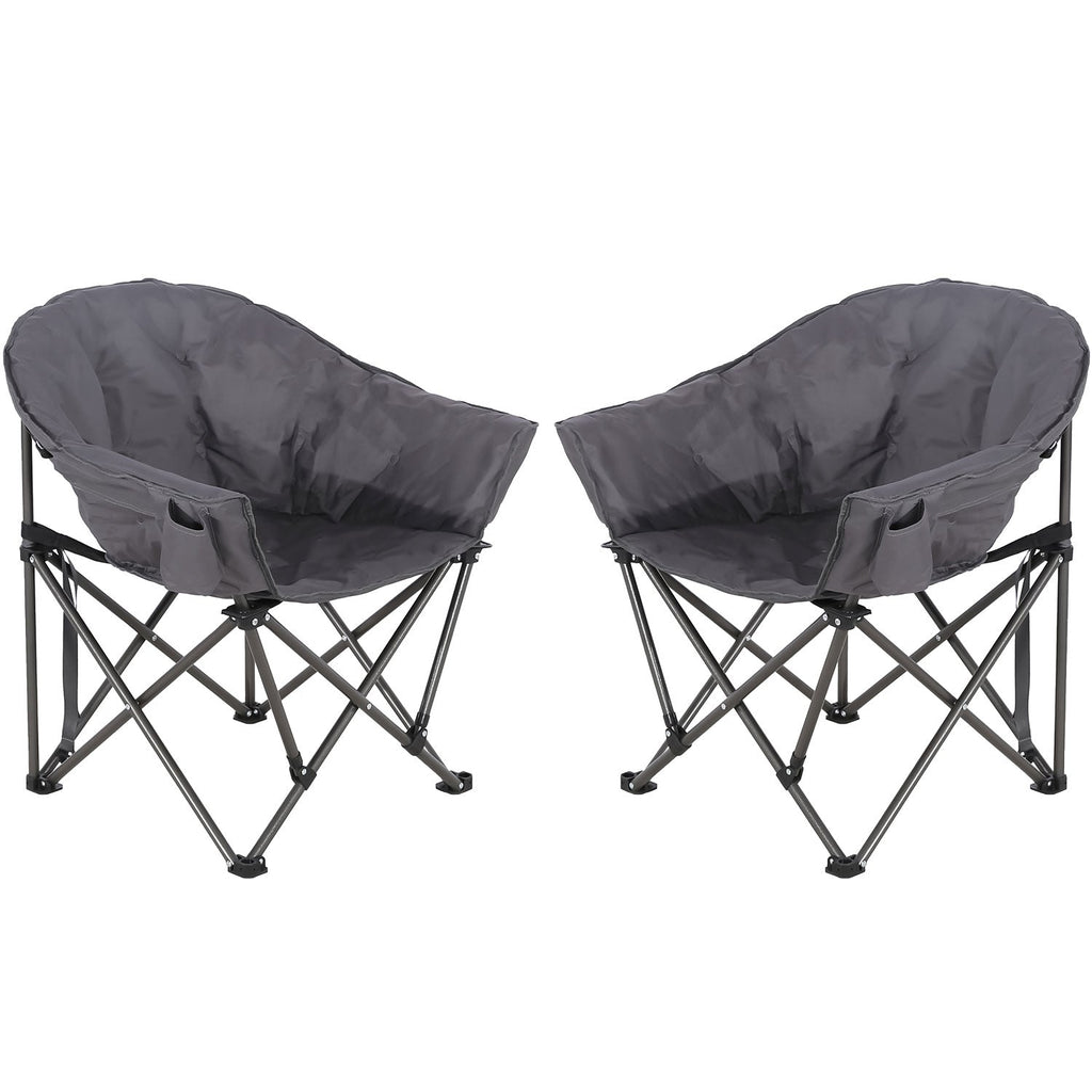 Ainfox 2PCS Oversized Camping Chair Folding Chair Camp Chair for Outdoor, Adults, Men and Women