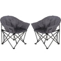 Ainfox 2PCS Oversized Camping Chair Folding Chair Camp Chair for Outdoor, Adults, Men and Women