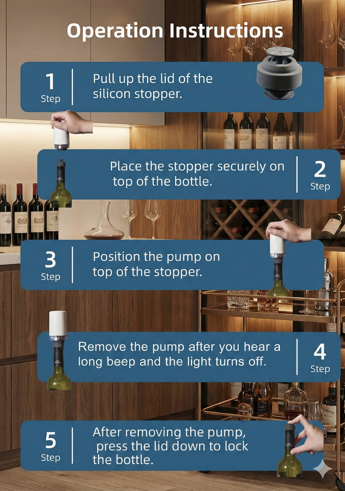 Preservio Automatic Wine Preservation Pump + Bonus 2 Silicone Stoppers