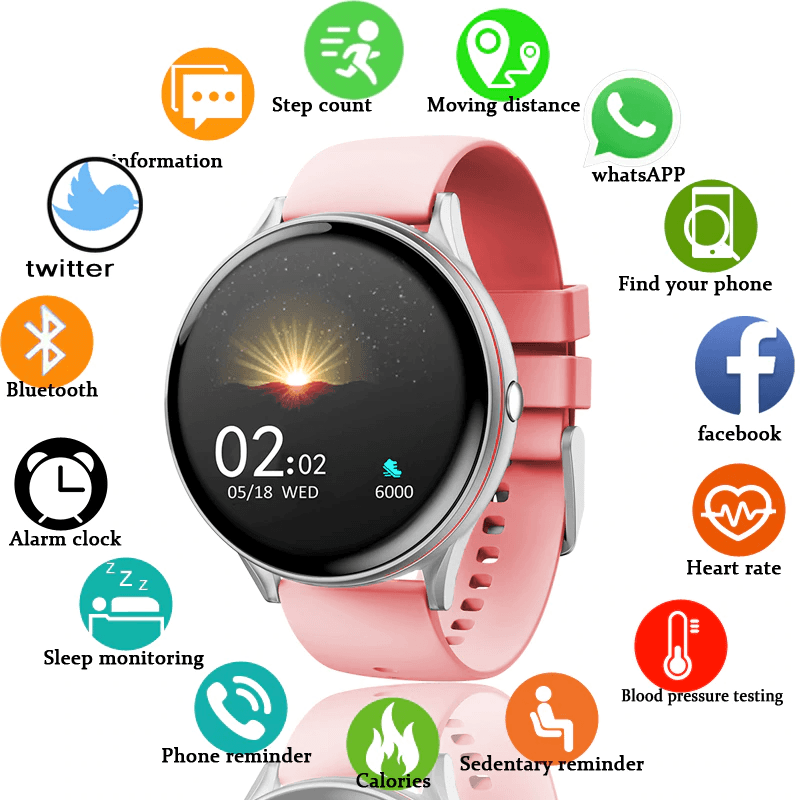 Smart Watch  With Heart Rate Blood Pressure Monitoring Fitness Tracker Smart Watch For IOS and Android phones