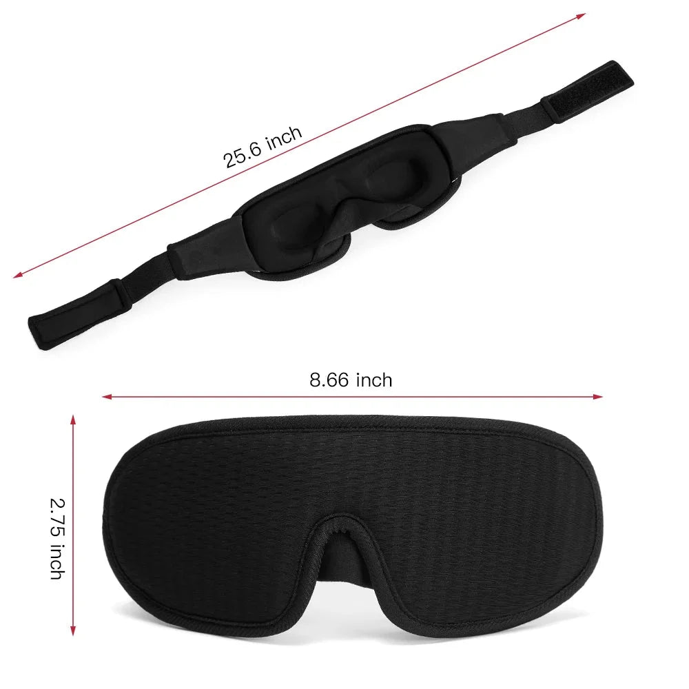 3D Sleeping Mask – Soft Padded Eye Shade with Light Blockout