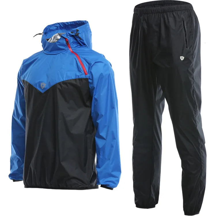 Men's Fitness Sauna Suit Set: Quick Sweat Gym Gear