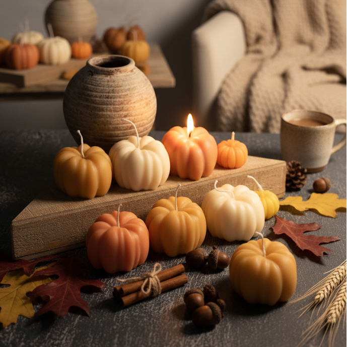 Acorn Sculpture Candle | Rustic Candle | Autumn Candle