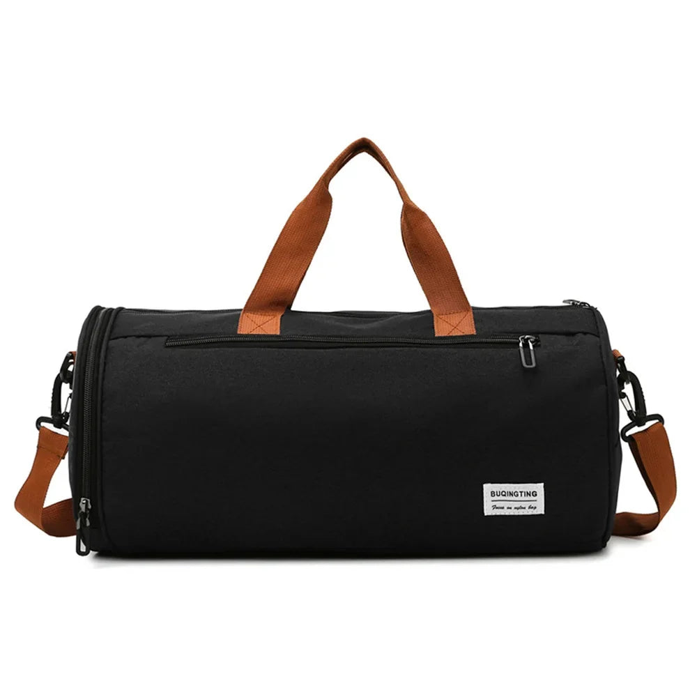 Waterproof Fitness Bag with Shoulder Strap Dry/Wet Zones Shoe Storage