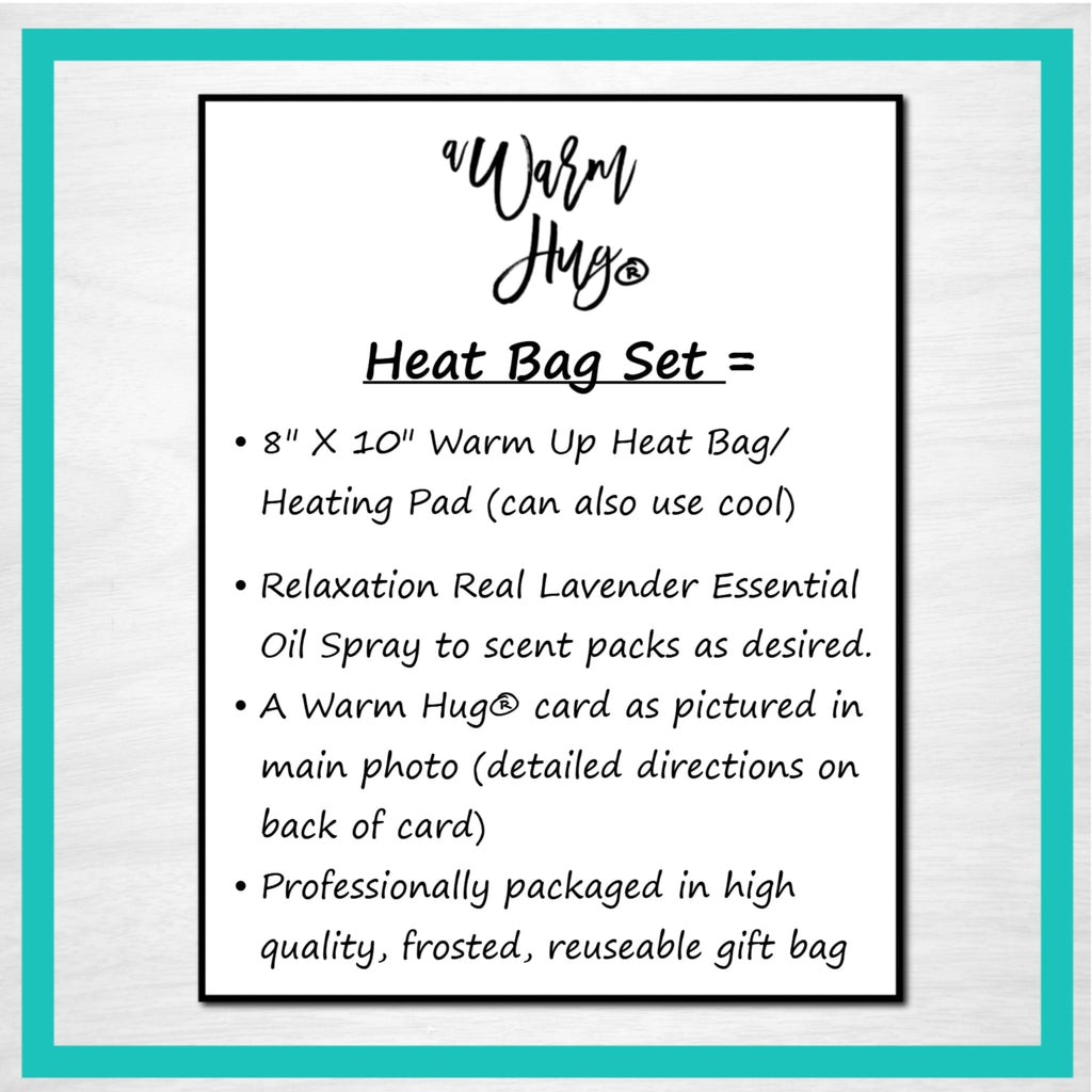 Giving You A Warm Hug,  Generic Unisex Microwave Heating Pads Gift Set, Tan Plaid Fabric
