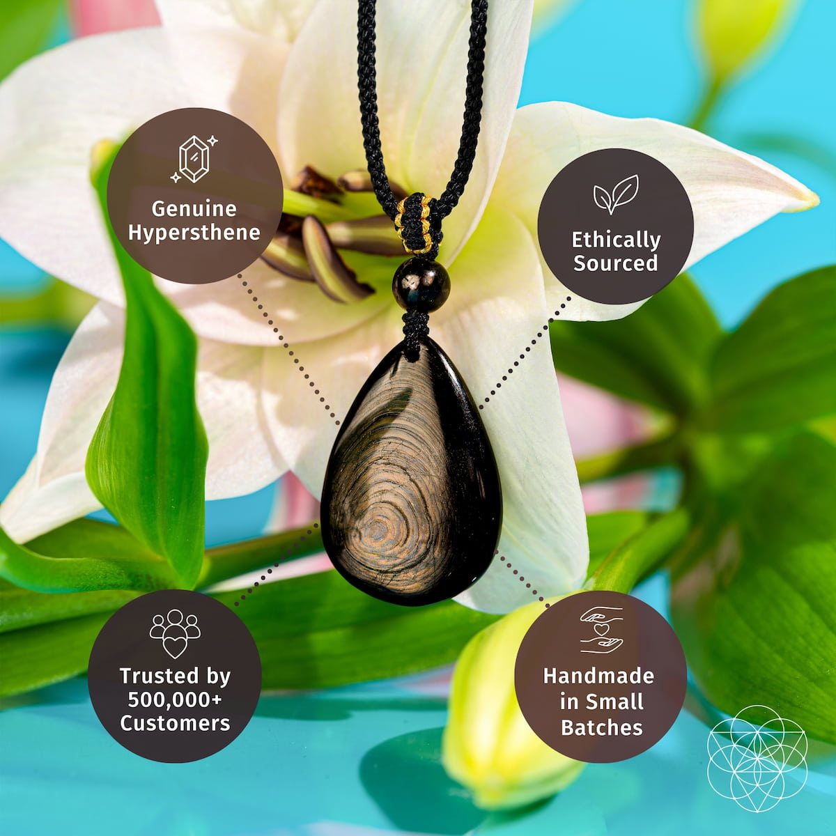 The ﻿Hypersthene Millionaire Manifestation Pendant