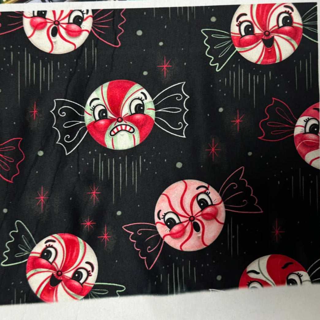 "Twilight Merrymint Flight" (Johanna Parker Exclusive) Christmas Mint Candy- Leggings