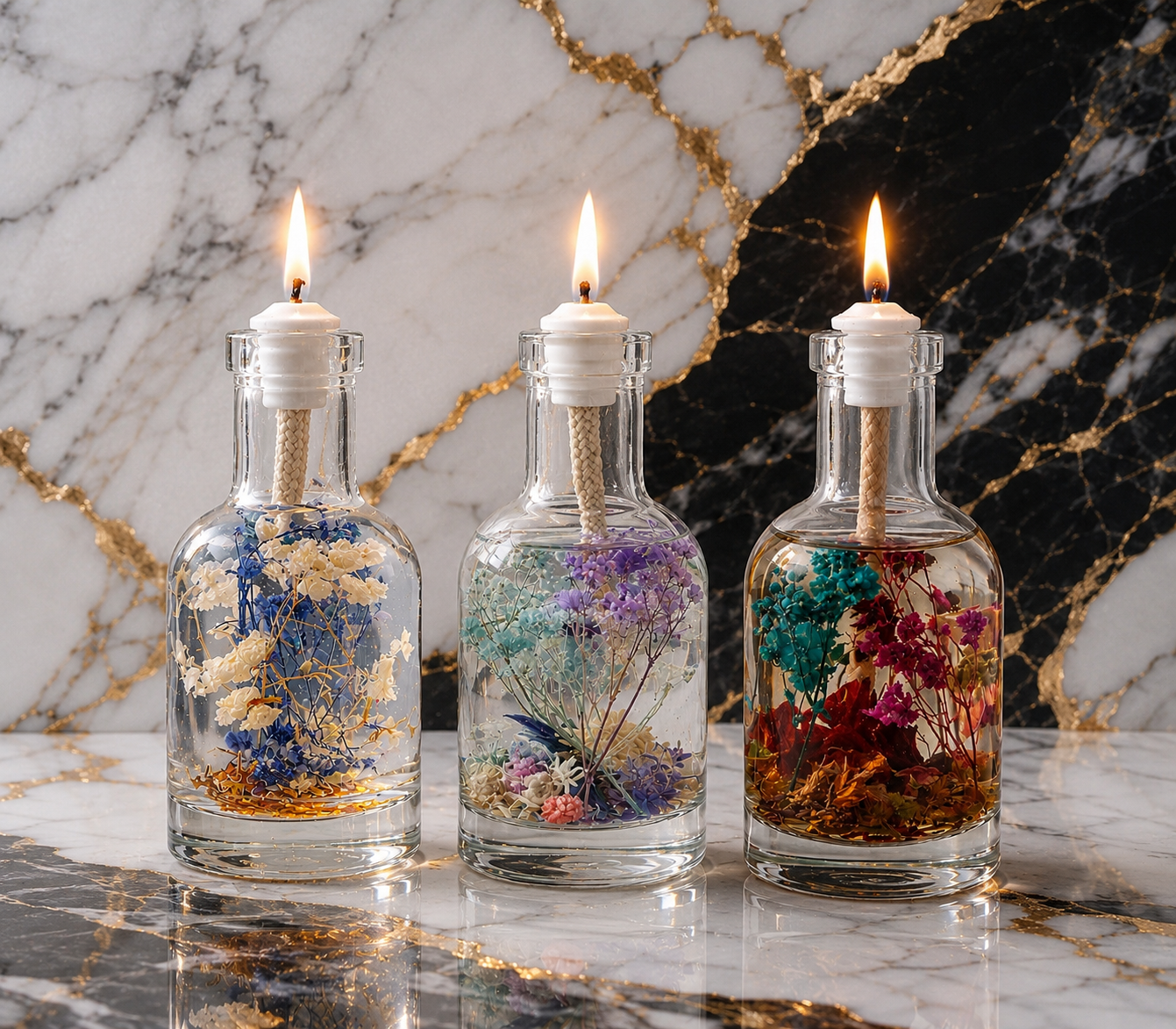 Water Trio of Candles for Quiet Reflection and Restoration