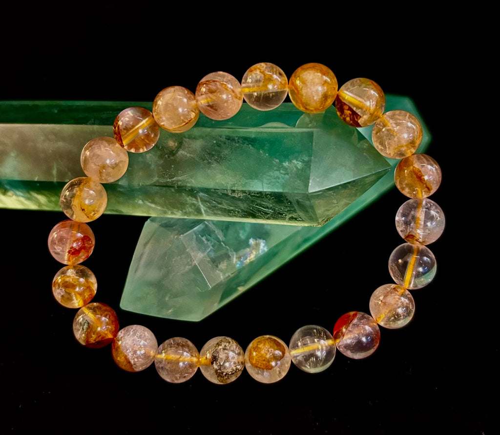 Golden Healer Quartz Bracelet – 8mm Natural Crystal - Energy Healing, Alignment & Manifestation