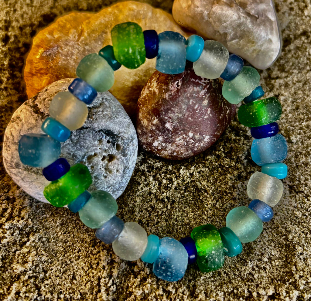 Saltwater Soul Sea Glass Bracelet 🌊💙