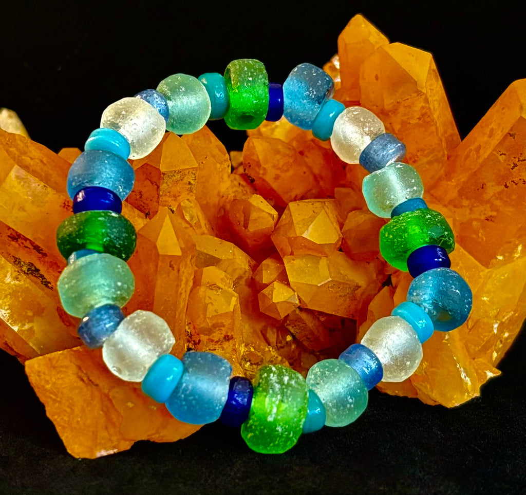 Saltwater Soul Sea Glass Bracelet 🌊💙