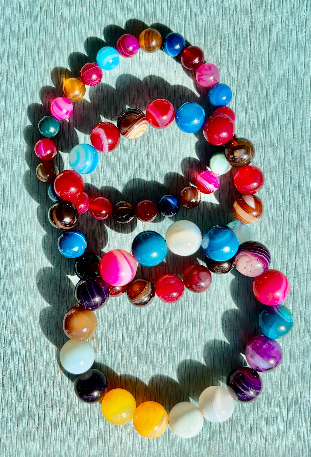 Happy Vibes Banded Agate Crystal Bracelet