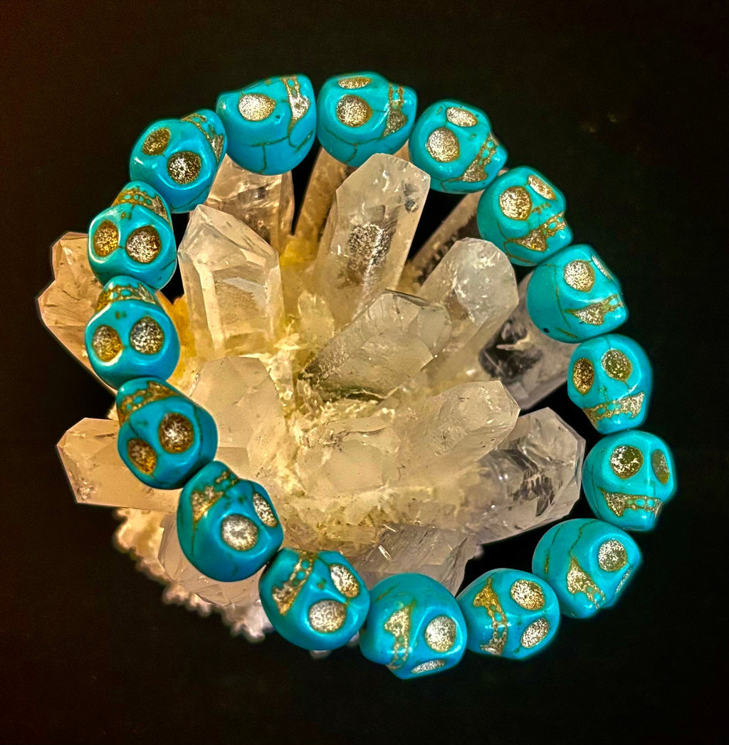 Turquoise Skull Energy Bracelet 💀💙