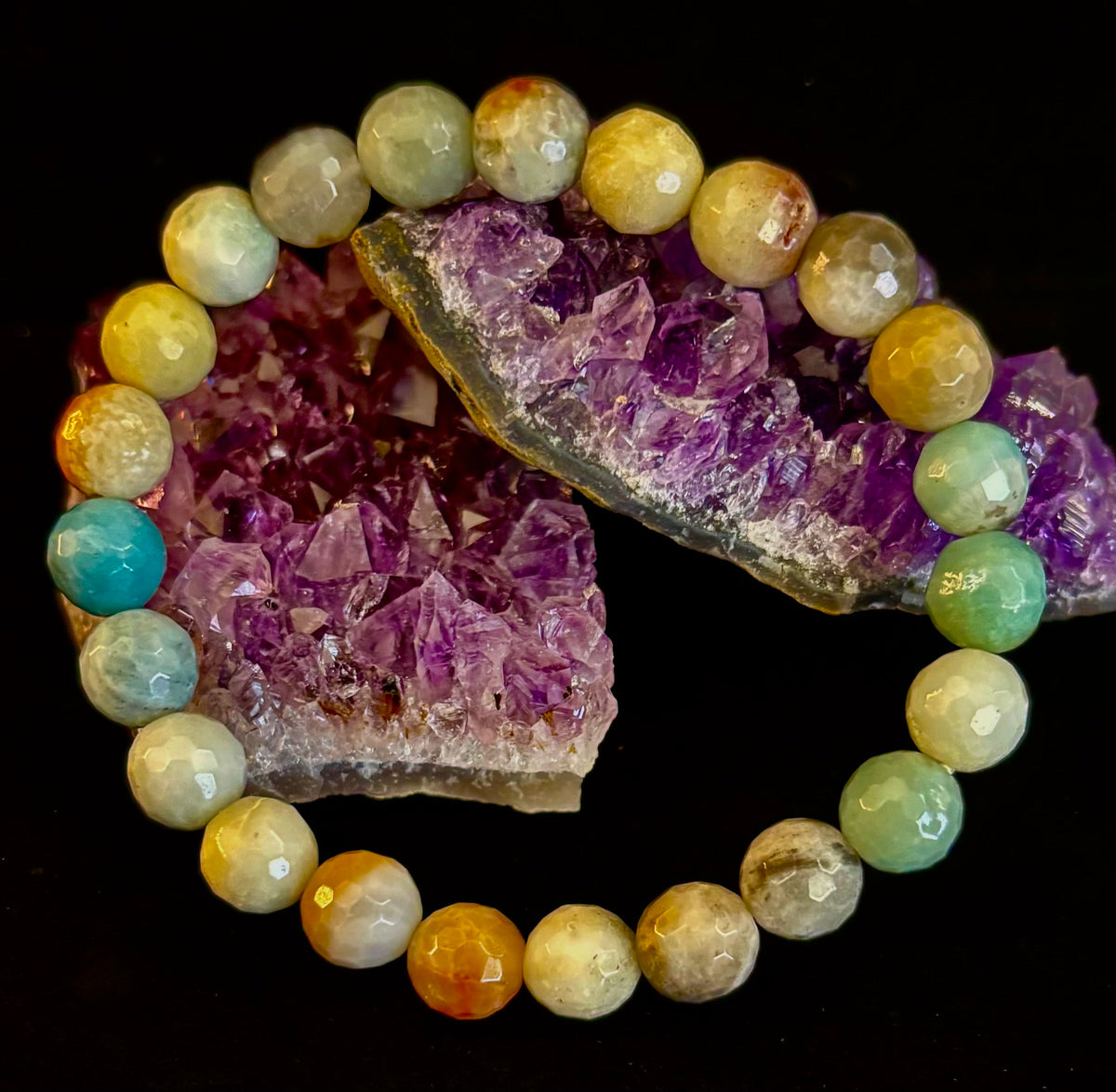 Amazonite Multifaceted Serenity Bracelet – Seafoam & Sand Collection (Two amazing choices!)