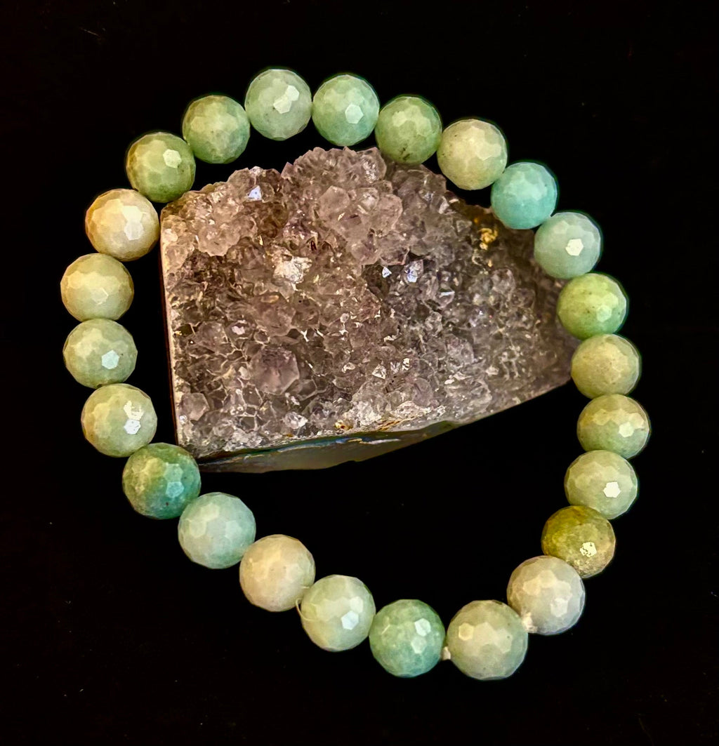 Amazonite Multifaceted Serenity Bracelet – Seafoam & Sand Collection 🌊✨ (Two amazing choices!)