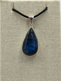 Sterling Silver Teardrop Labradorite Pendant