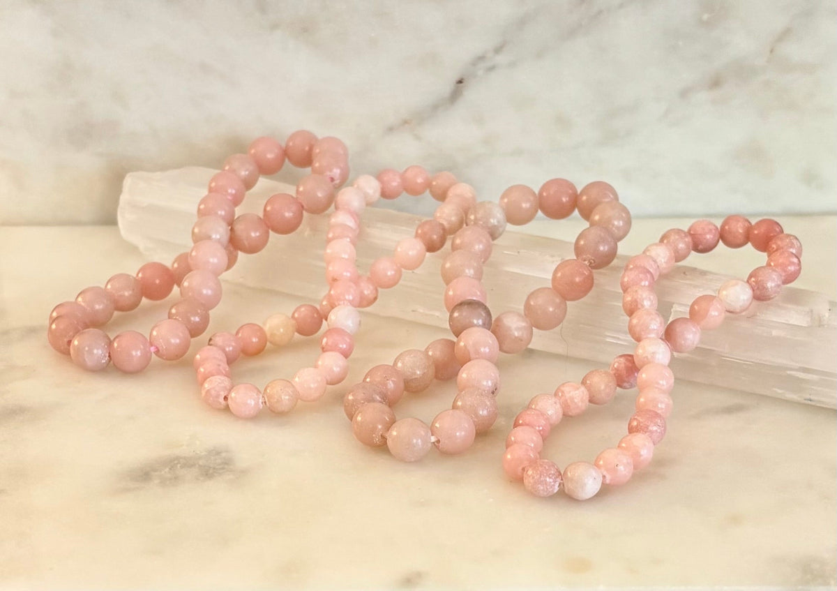Be Gentle With Yourself - Natural Pink Opal Bracelet | Available in 6mm & 8mm