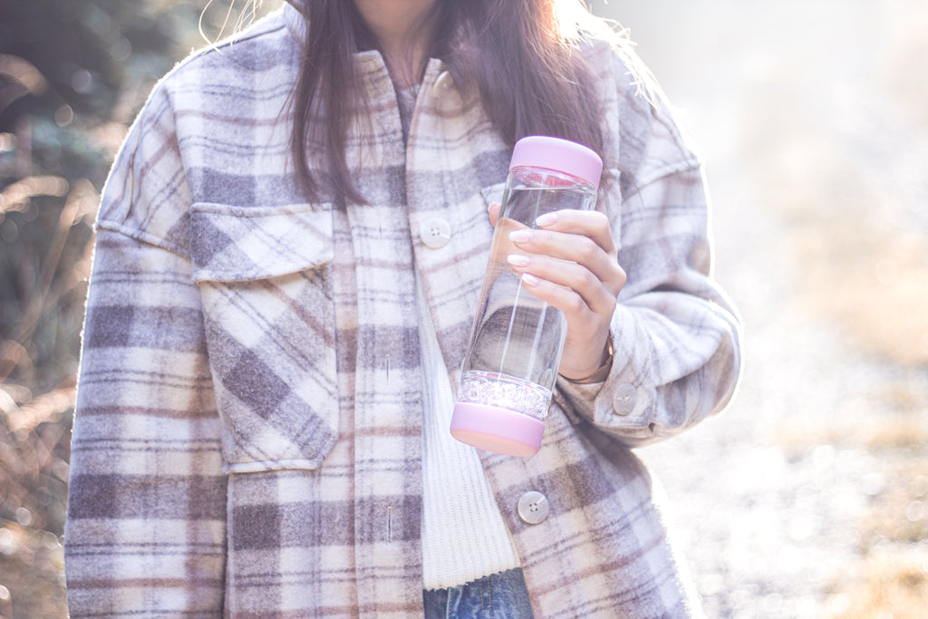 inu! ROSE | The Original DIY Crystal Water Bottle with Rose Quartz