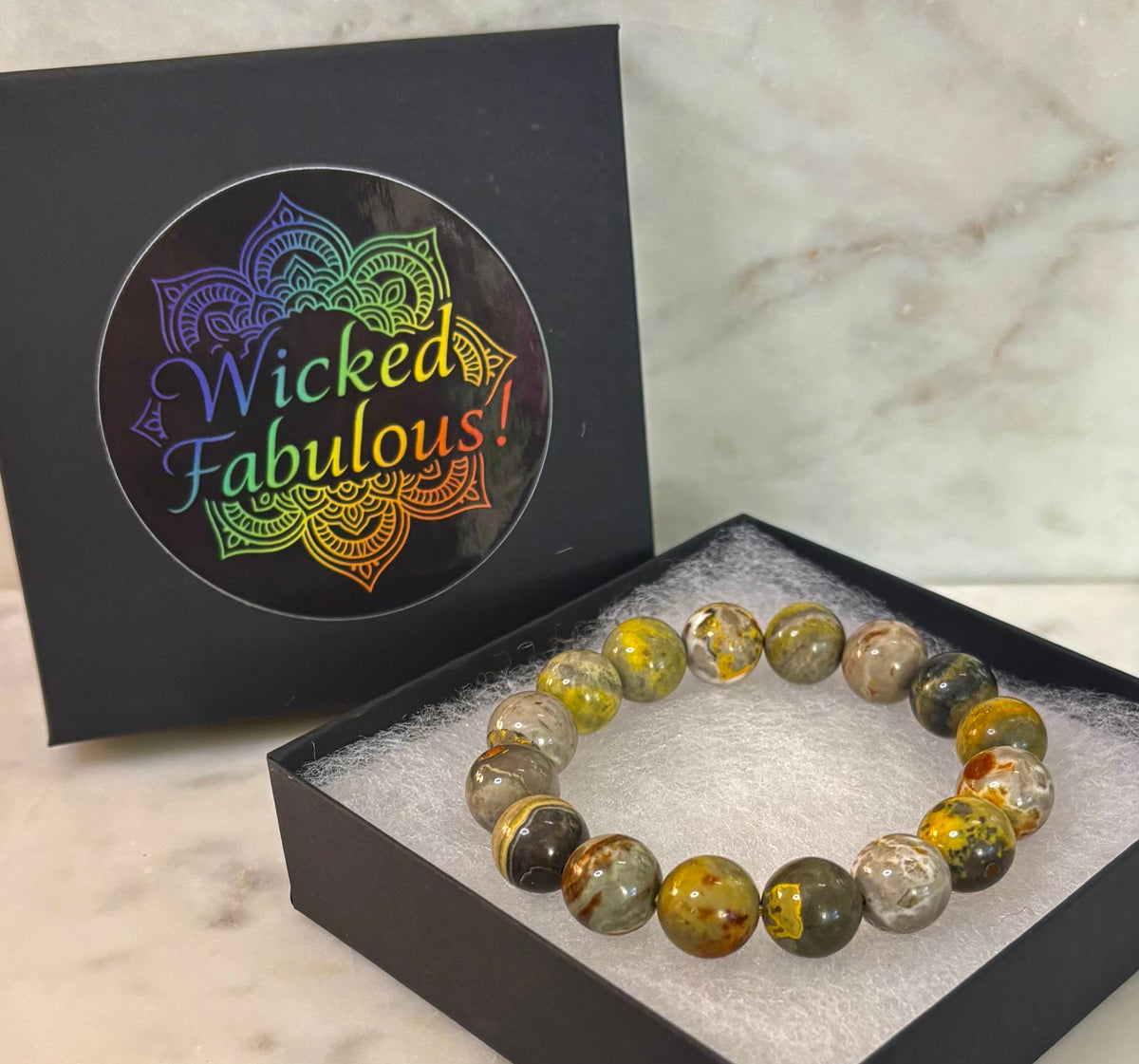 Bumble Bee Jasper Statement Bracelet – Rare Natural Gemstone | Limited Supply | Three Bead Sizes