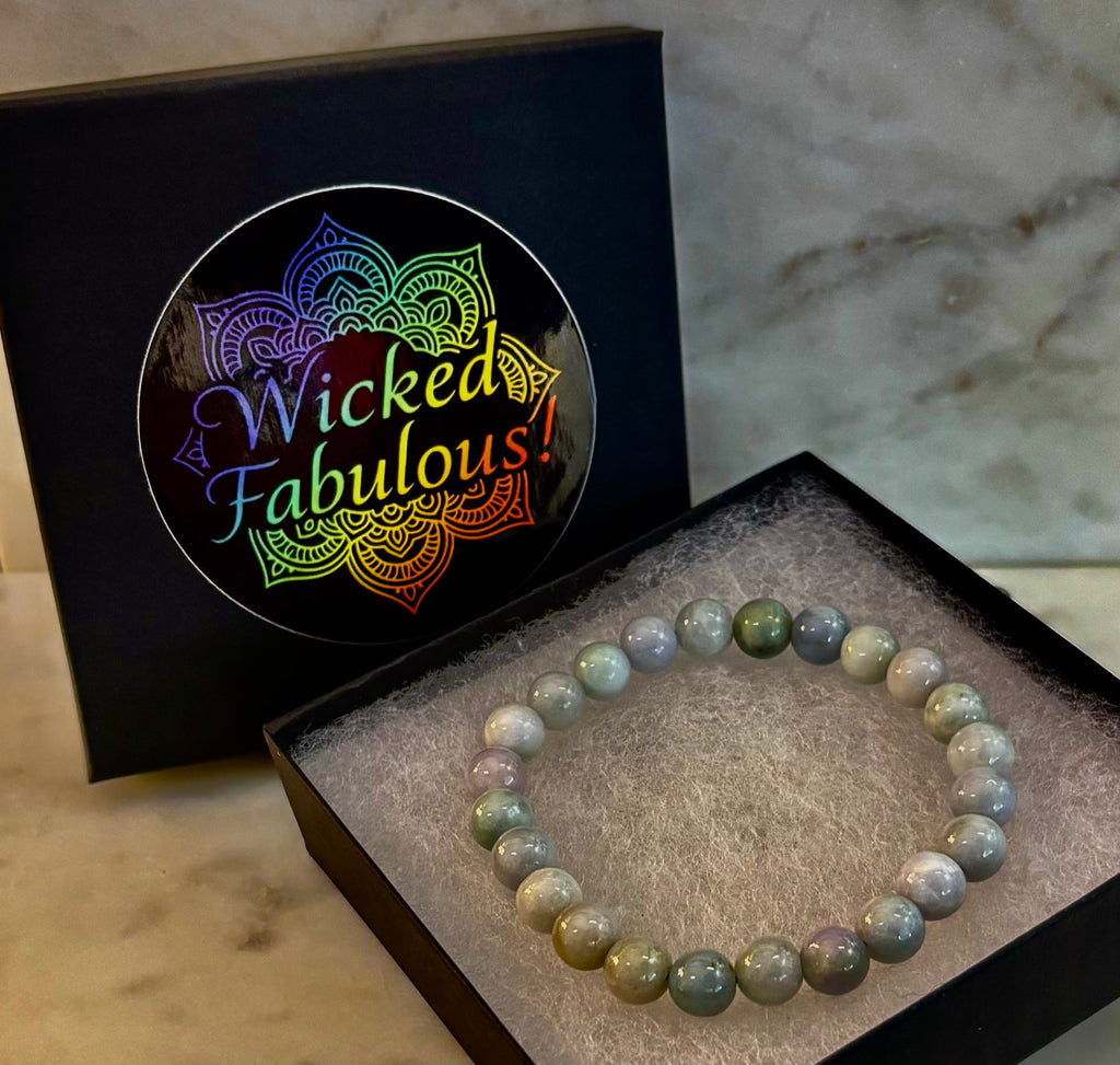 New Horizons - Natural Burma Jade (Jadeite) 8mm Stretch Bracelet