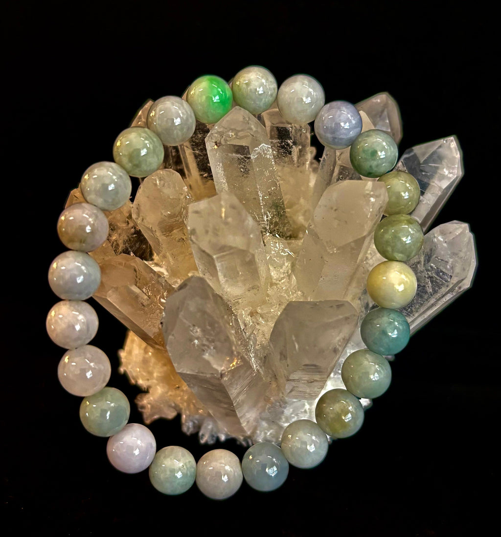New Horizons - Natural Burma Jade (Jadeite) 8mm Stretch Bracelet