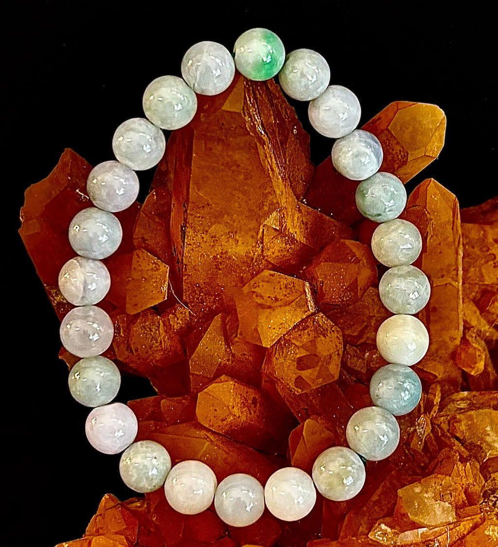 New Horizons - Natural Burma Jade (Jadeite) 8mm Stretch Bracelet