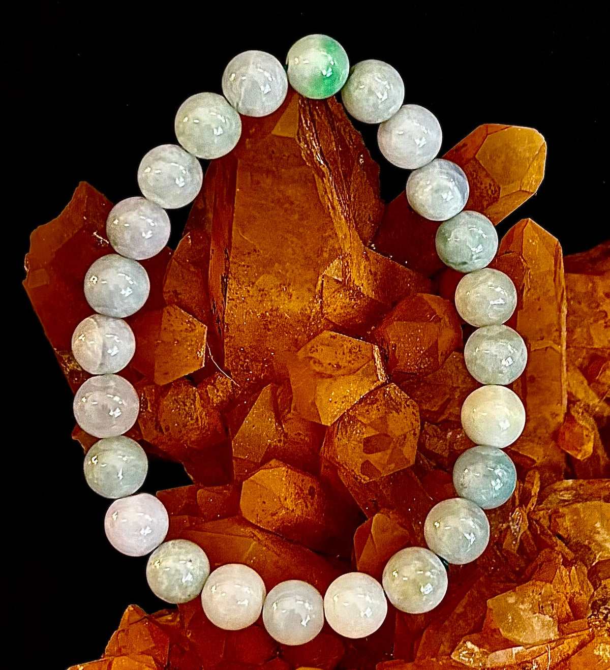 New Horizons - Natural Burma Jade (Jadeite) 8mm Stretch Bracelet
