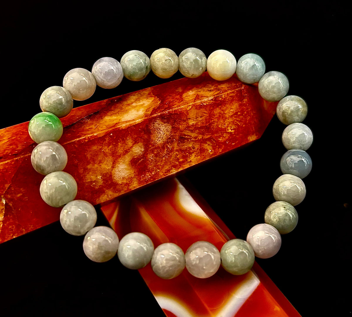 New Horizons - Natural Burma Jade (Jadeite) 8mm Stretch Bracelet