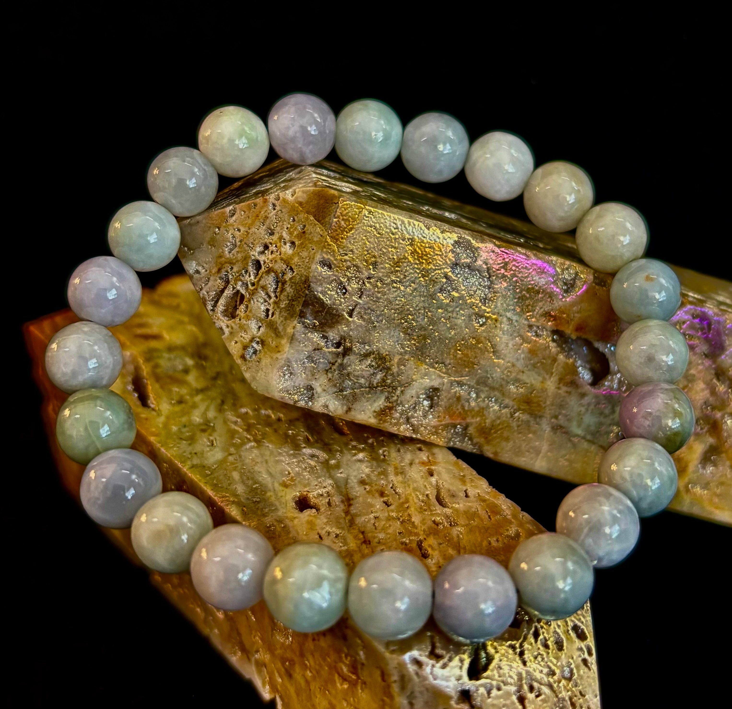 New Horizons - Natural Burma Jade (Jadeite) 8mm Stretch Bracelet