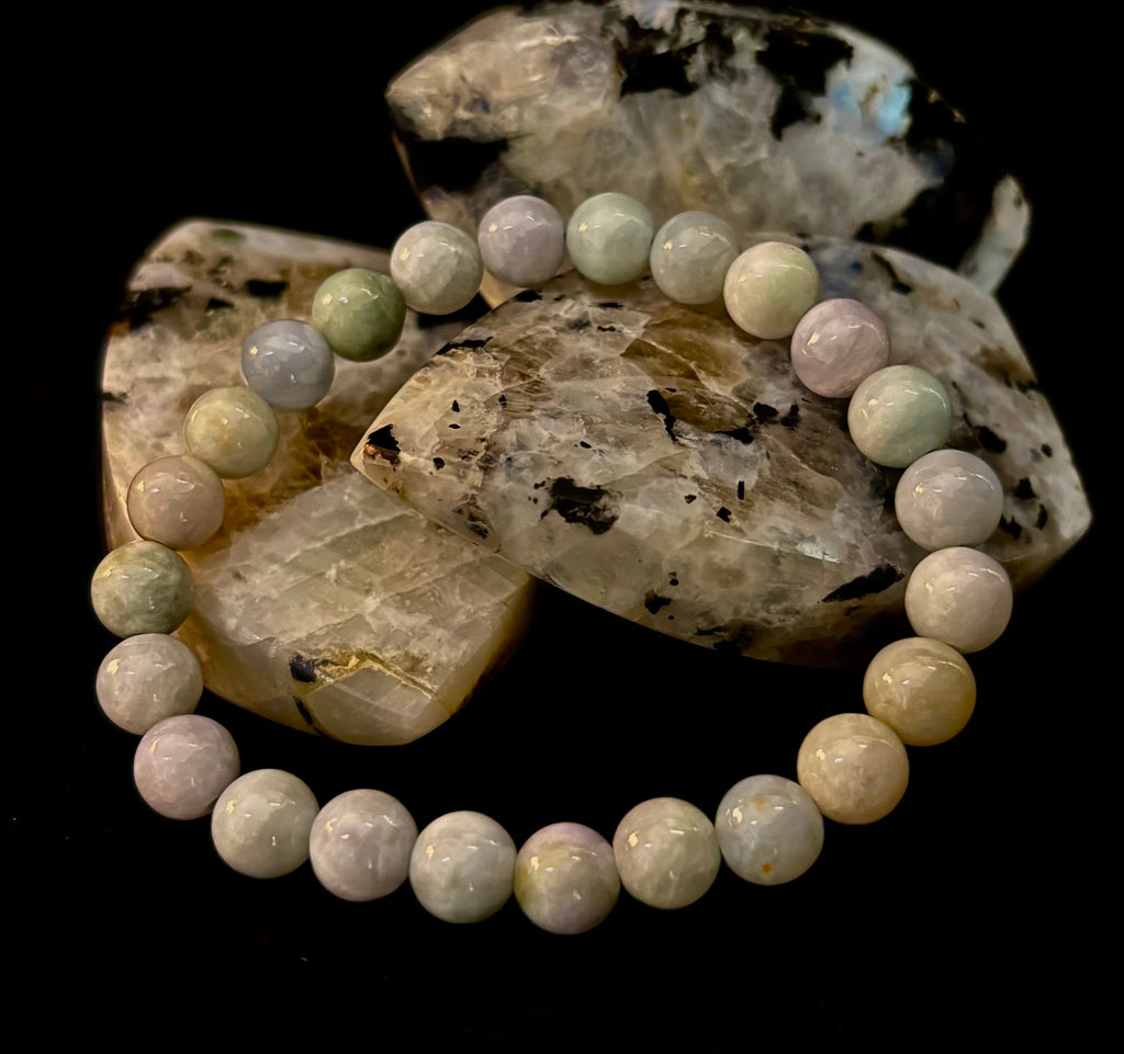 New Horizons - Natural Burma Jade (Jadeite) 8mm Stretch Bracelet