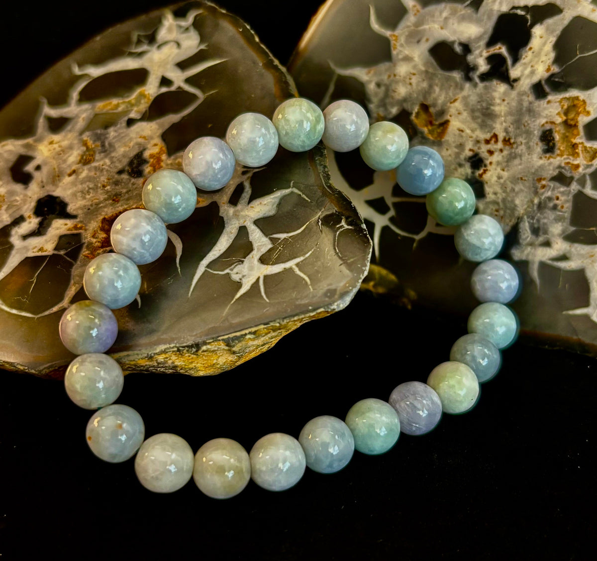 New Horizons - Natural Burma Jade (Jadeite) 8mm Stretch Bracelet