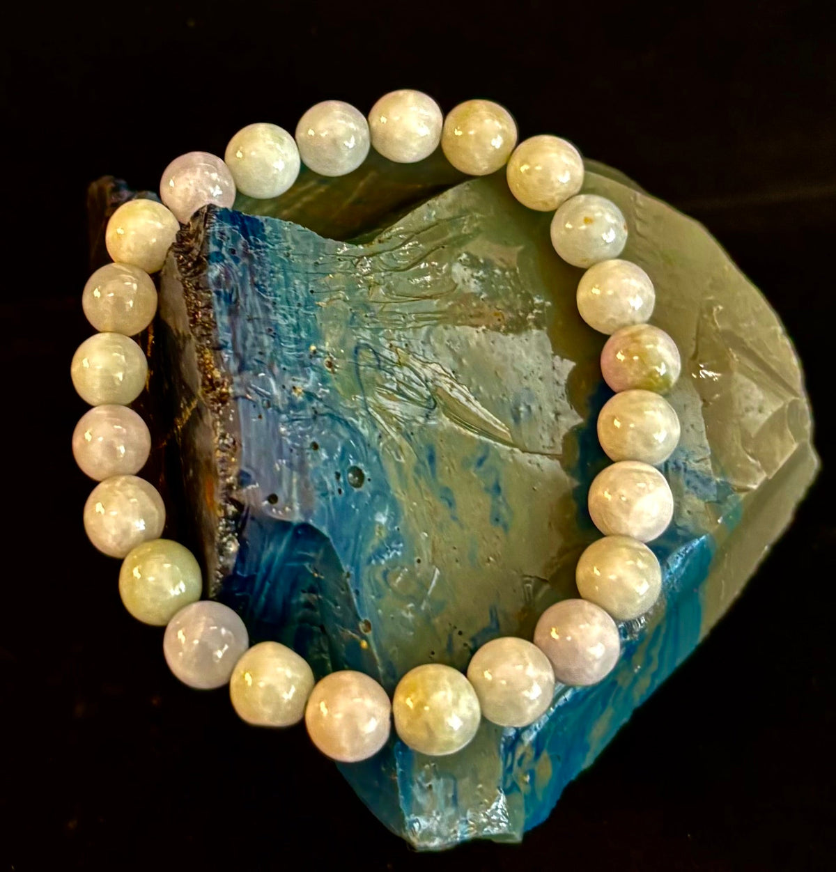 New Horizons - Natural Burma Jade (Jadeite) 8mm Stretch Bracelet