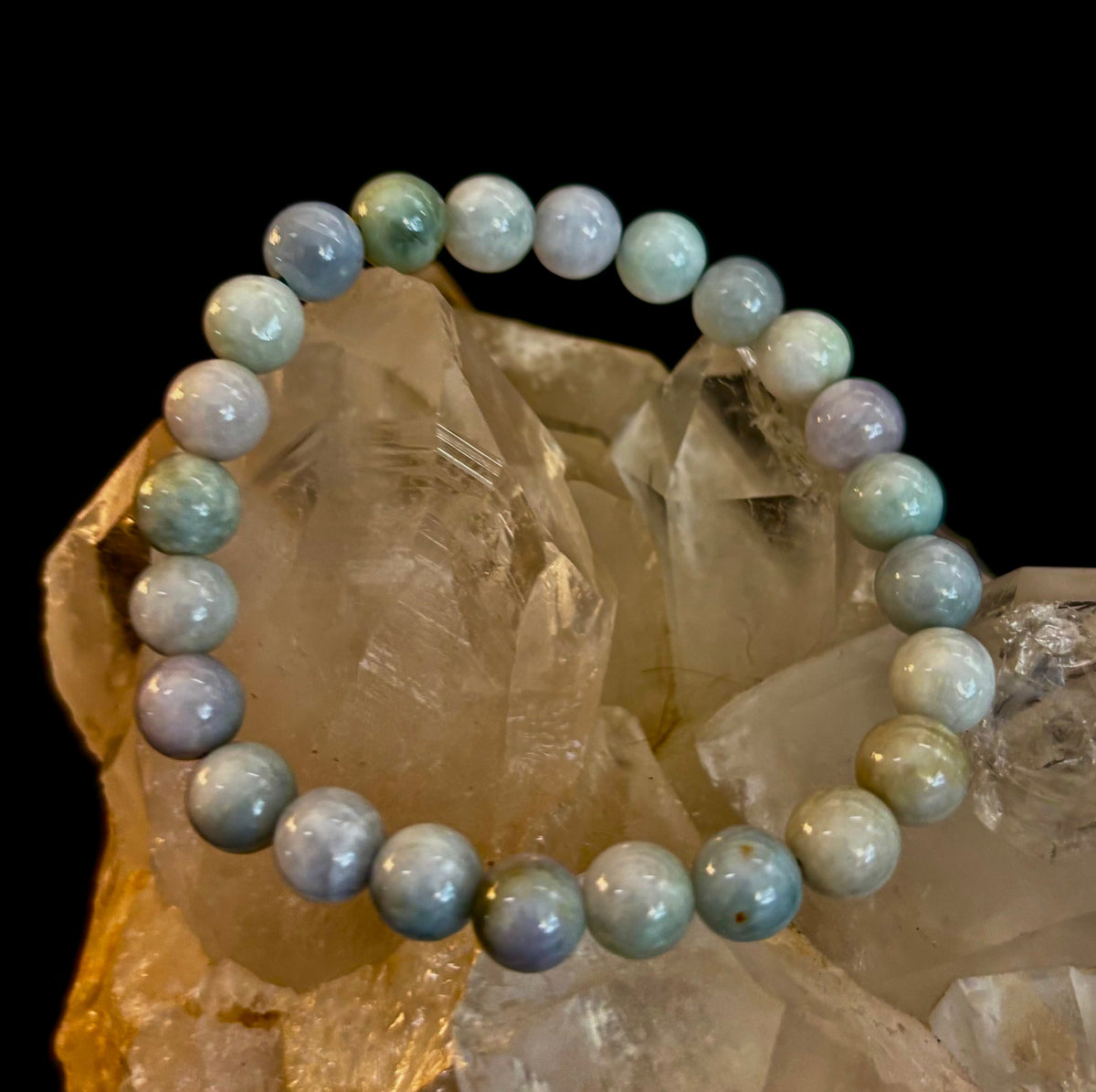 New Horizons - Natural Burma Jade (Jadeite) 8mm Stretch Bracelet