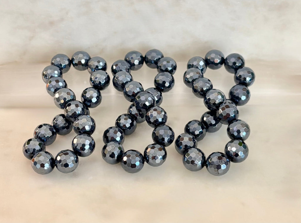 The "Studio 54" Faceted Mystic Black Onyx Glamour Bracelet