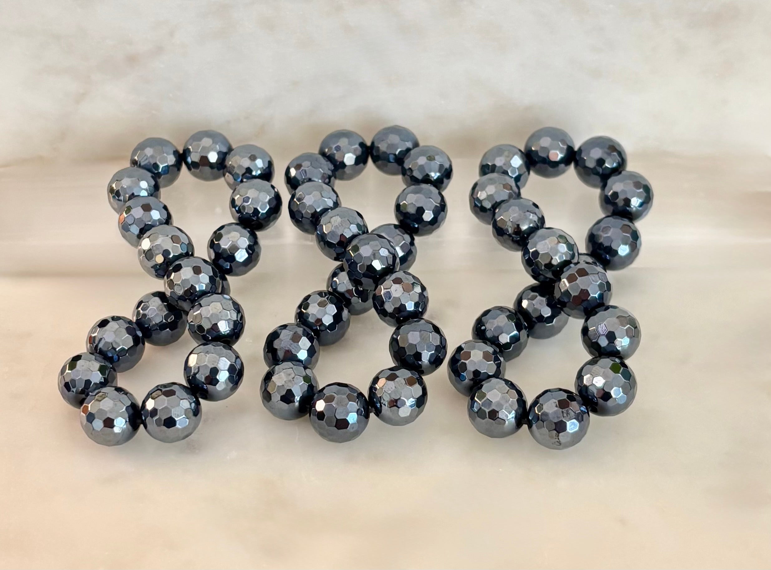 The "Studio 54" Faceted Mystic Black Onyx Glamour Bracelet