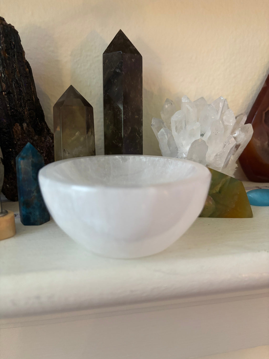 The Sacred Nightstand Selenite Cleansing Bowl | 3" Moroccan Crystal Charging & Ring Dish