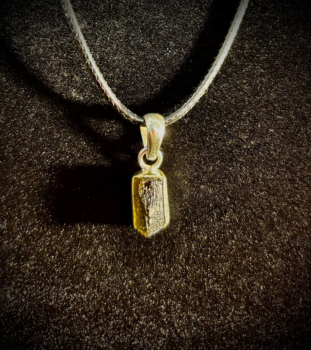 Raw Moldavite Pendant Necklace - Cosmic Transformation (Choose Your Exact Piece)