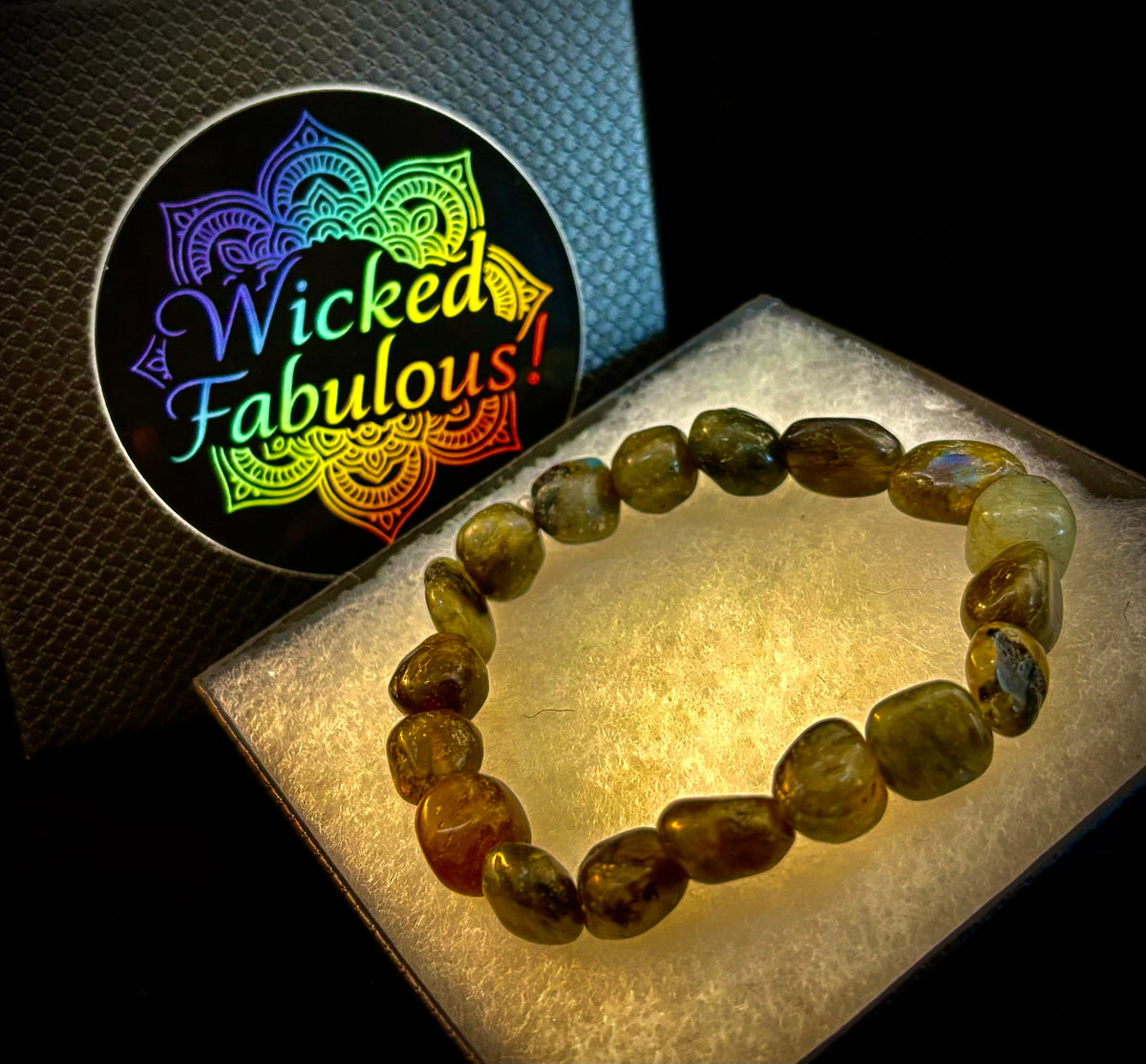 Cosmic Pebble Magic – Tumbled Natural Labradorite Bracelet (10–12mm)