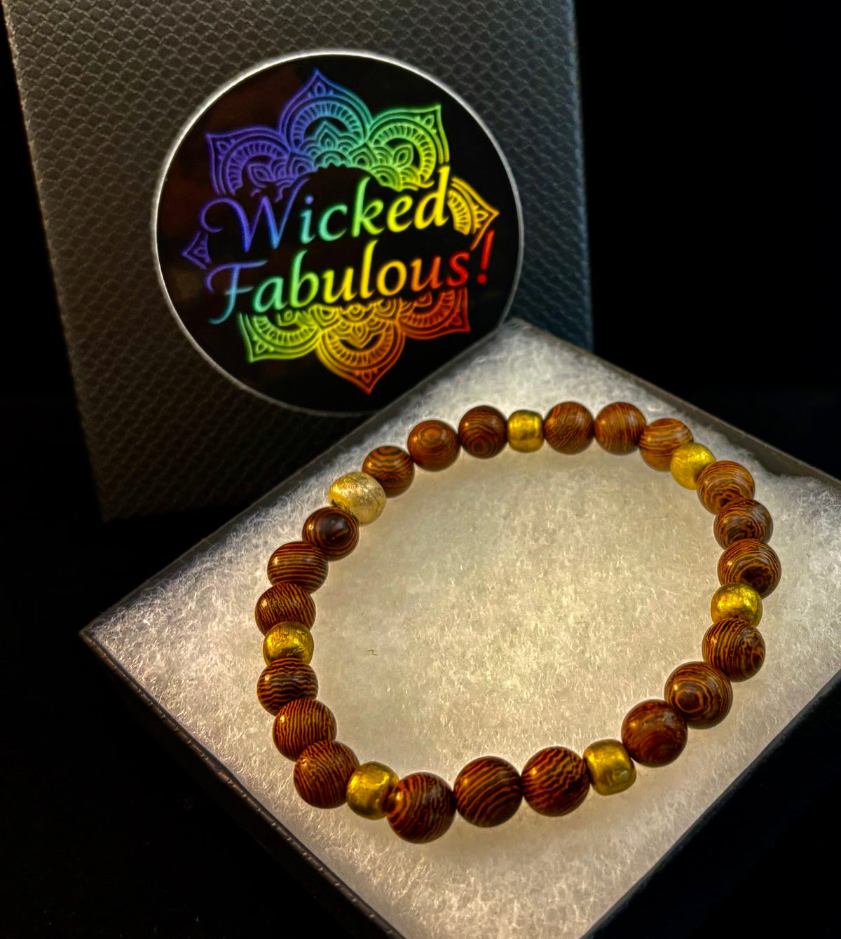 The Global Artisan Collection – Natural Wood & Artisan Metal Men’s Bracelets (8mm / 8" Wrist)