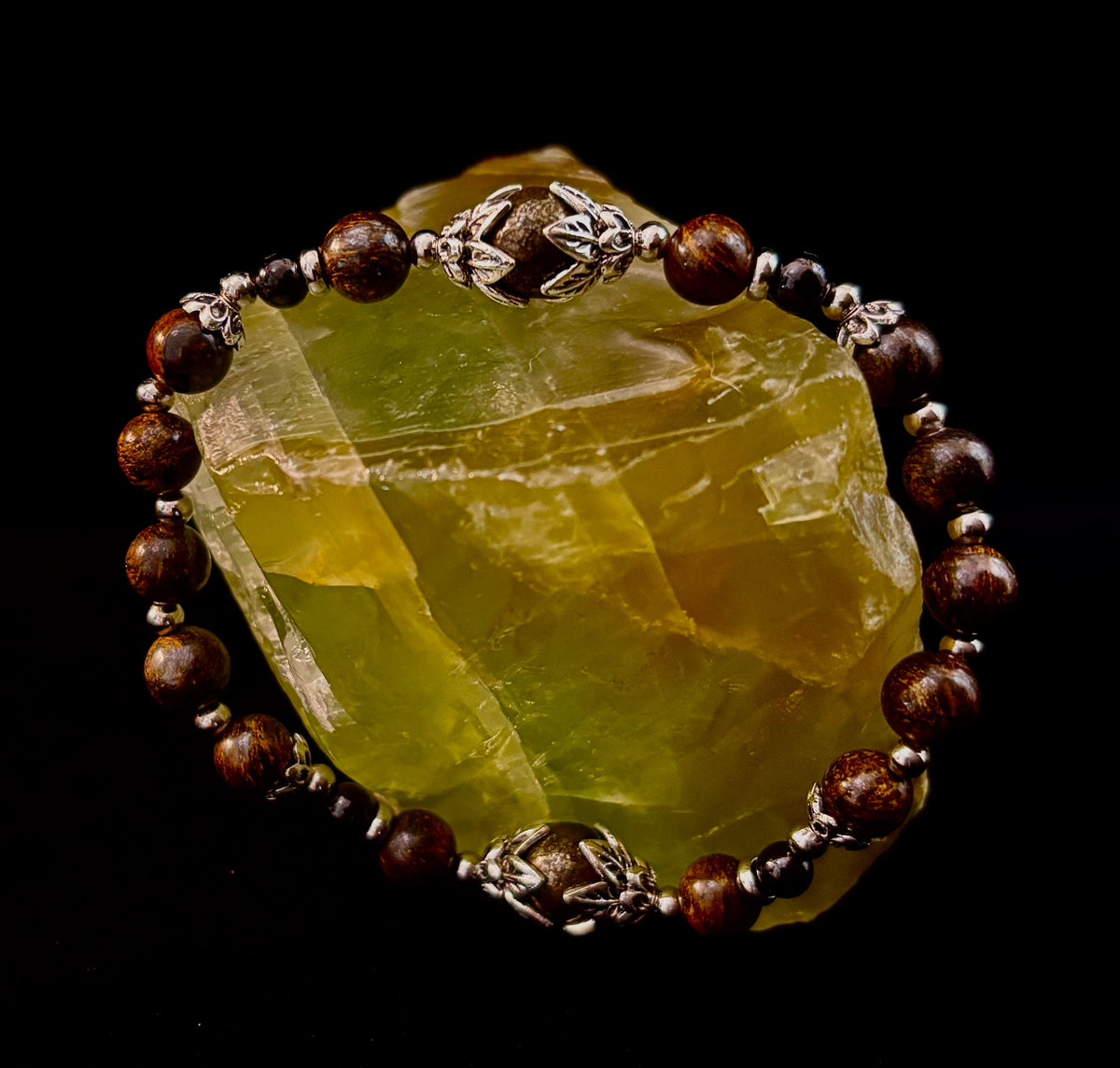 "Stay in My Power" Pyrite, Bronzite & Garnet Bracelet (Small Wrists)