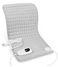 Heating Pad 24 x 12 Inch Electric 6 Heat Settings 4 Timers Light Gray