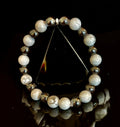 Reiki-Infused White Howlite & Hematite Bracelet for Stress Relief, Grounding & Quiet Focus (8mm)