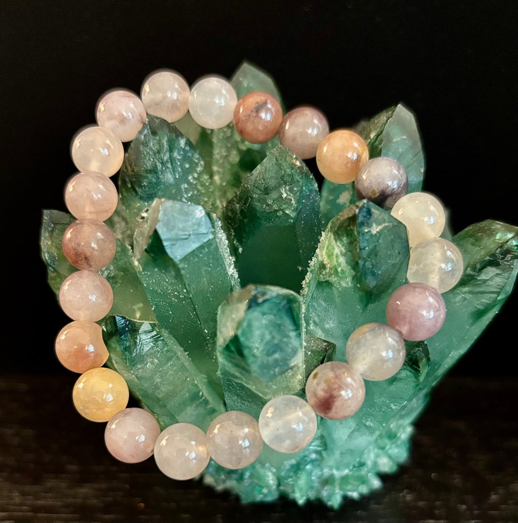 Reiki-Infused Light Quartz Gemstone Bracelet for Clarity, Gentle Manifestation & Emotional Balance (8mm)