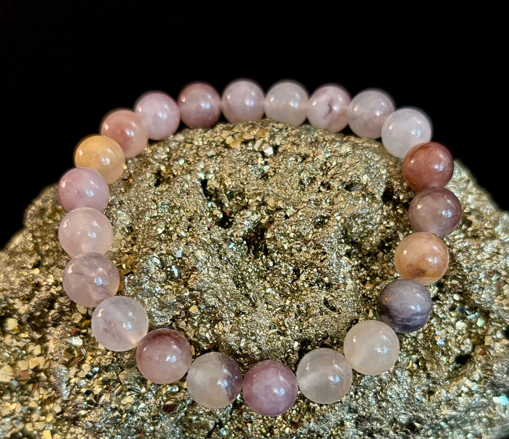 Reiki-Infused Light Quartz Gemstone Bracelet for Clarity, Gentle Manifestation & Emotional Balance (8mm)