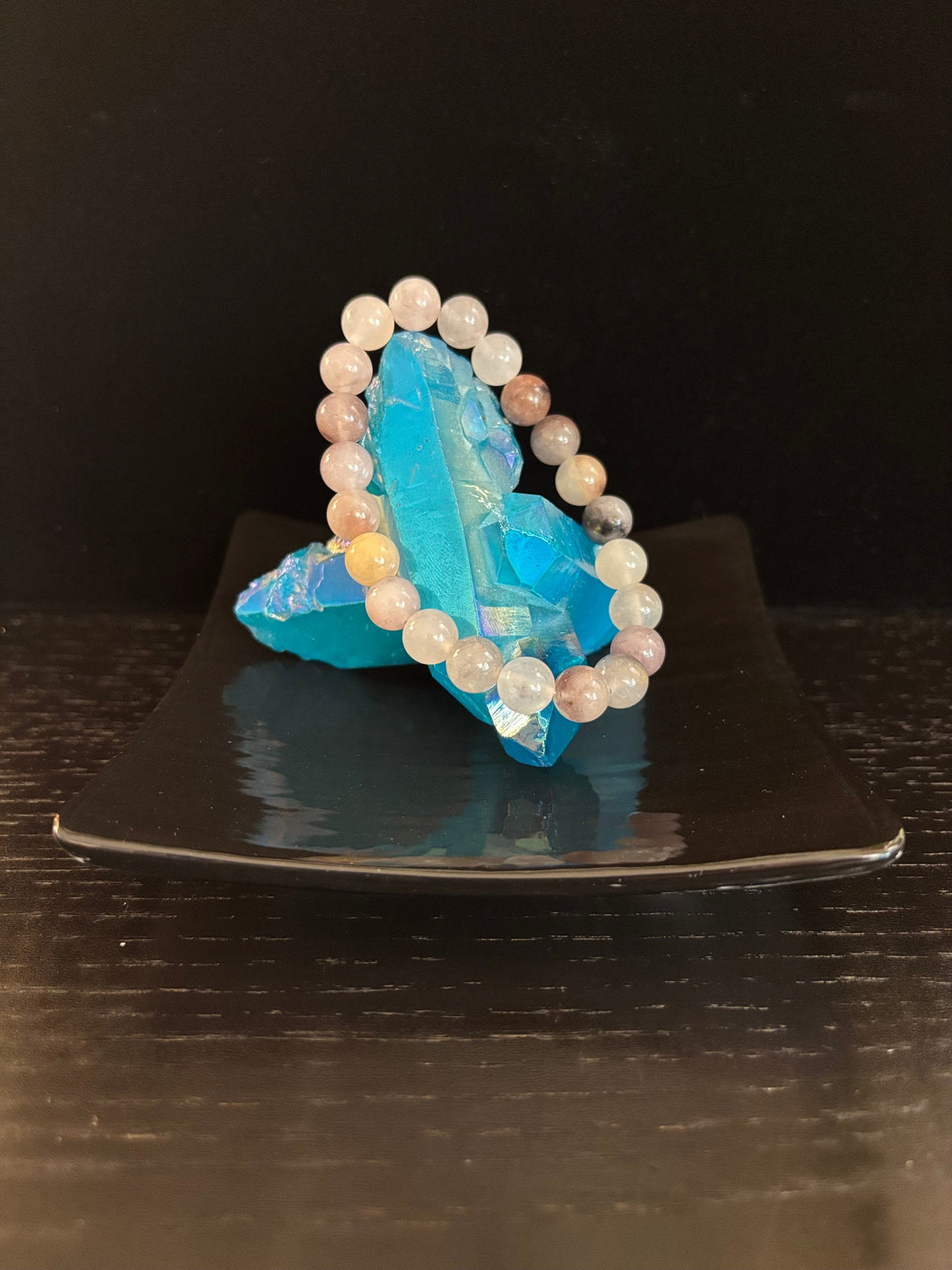 Reiki-Infused Light Quartz Gemstone Bracelet for Clarity, Gentle Manifestation & Emotional Balance (8mm)