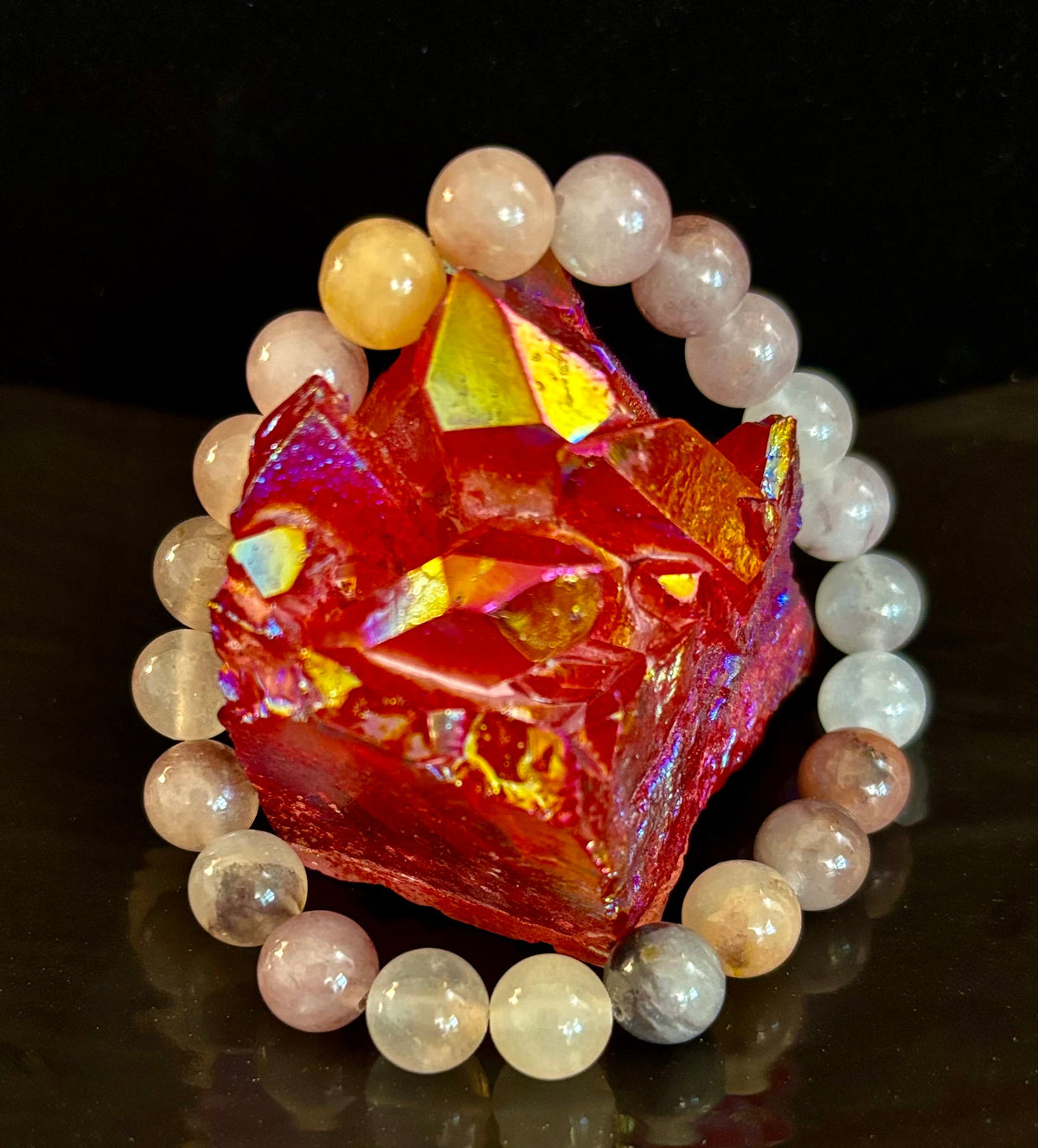 Reiki-Infused Light Quartz Gemstone Bracelet for Clarity, Gentle Manifestation & Emotional Balance (8mm)