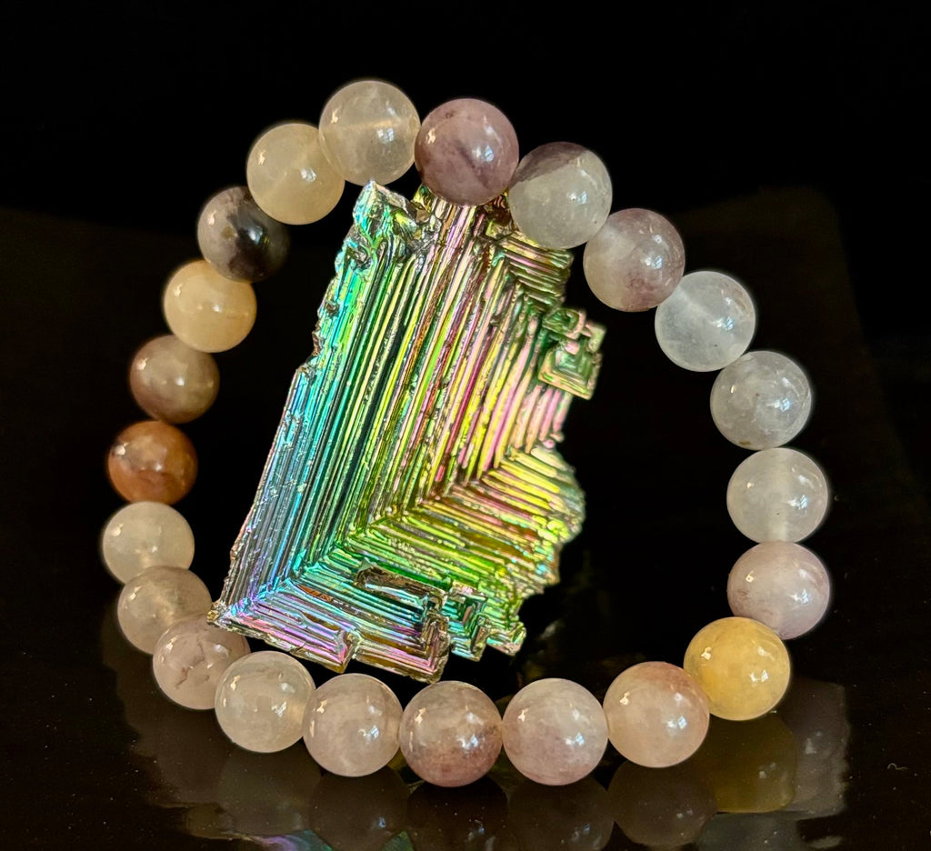 Reiki-Infused Light Quartz Gemstone Bracelet for Clarity, Gentle Manifestation & Emotional Balance (8mm)